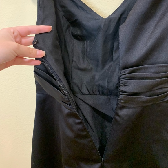 David’s Bridal sleeveless black satin dress - Picture 12 of 16